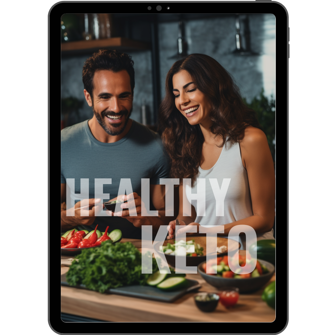 Mockup del programa Healthy Keto en una tablet
