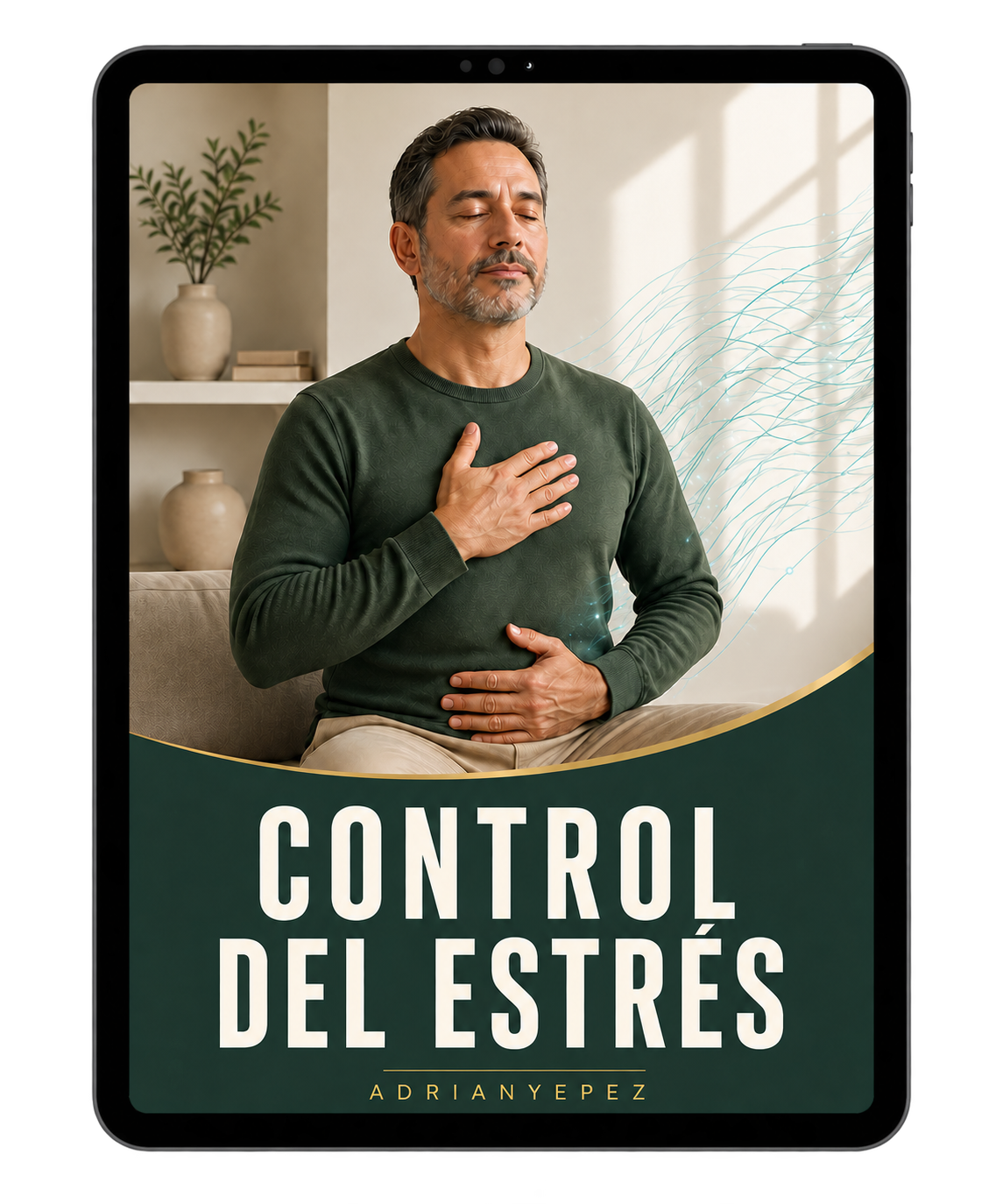 Mockup del protocolo Control del Estrés en una tablet